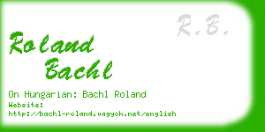 roland bachl business card